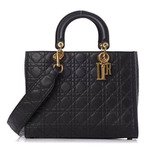 lady dior matte black large|lady dior small price.